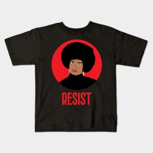 Angela Davis Cartoon Kids T-Shirt